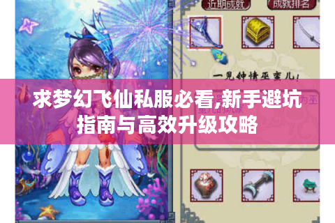 求梦幻飞仙私服必看,新手避坑指南与高效升级攻略