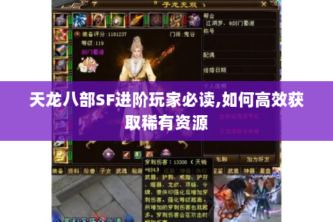 天龙八部SF进阶玩家必读,如何高效获取稀有资源
