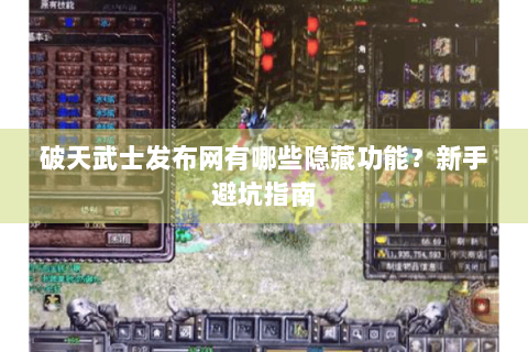 破天武士发布网有哪些隐藏功能？新手避坑指南