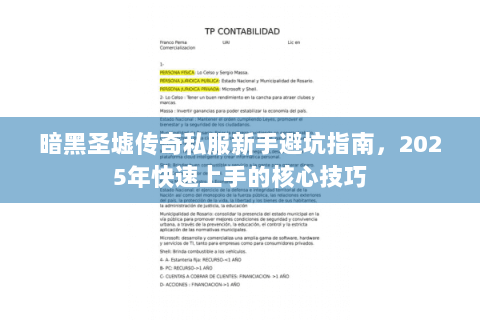 暗黑圣墟传奇私服新手避坑指南，2025年快速上手的核心技巧