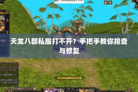 天龙八部私服打不开？手把手教你排查与修复
