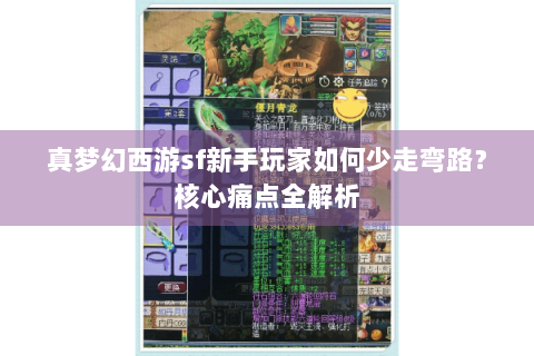 真梦幻西游sf新手玩家如何少走弯路？核心痛点全解析
