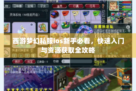 西游梦幻私服ios新手必看，快速入门与资源获取全攻略