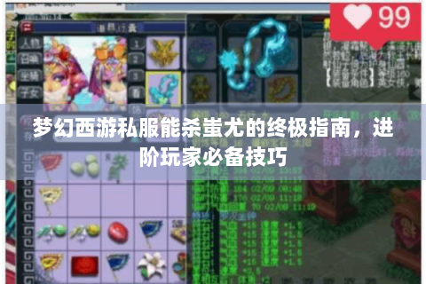 梦幻西游私服能杀蚩尤的终极指南，进阶玩家必备技巧