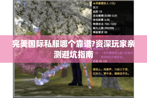 完美国际私服哪个靠谱?资深玩家亲测避坑指南