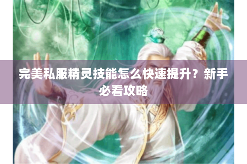 完美私服精灵技能怎么快速提升？新手必看攻略