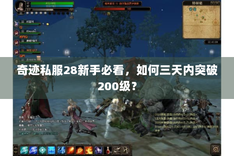 奇迹私服28新手必看，如何三天内突破200级？
