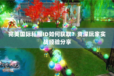 完美国际私服ID如何获取？资深玩家实战经验分享