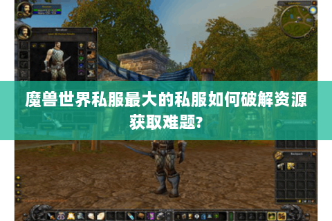 魔兽世界私服最大的私服如何破解资源获取难题?