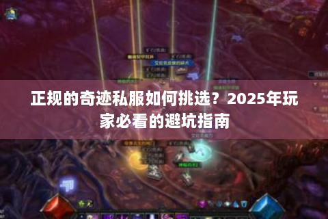正规的奇迹私服如何挑选？2025年玩家必看的避坑指南