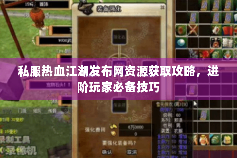 私服热血江湖发布网资源获取攻略，进阶玩家必备技巧