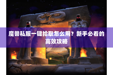 魔兽私服一键拾取怎么用？新手必看的高效攻略