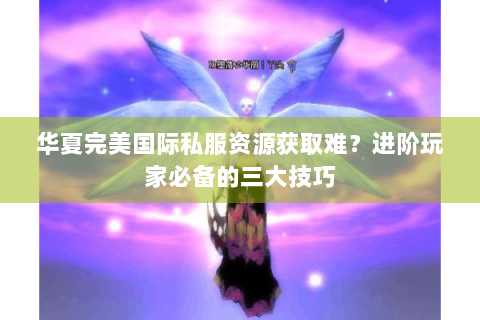 华夏完美国际私服资源获取难？进阶玩家必备的三大技巧