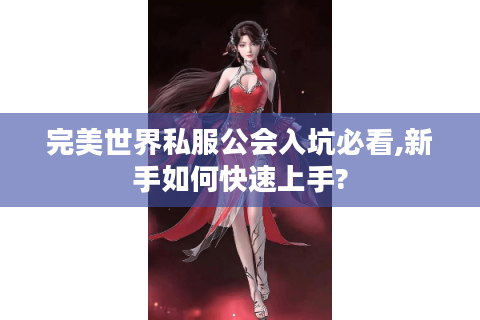 完美世界私服公会入坑必看,新手如何快速上手?