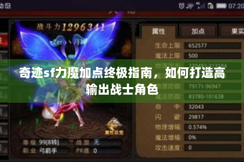 奇迹sf力魔加点终极指南，如何打造高输出战士角色