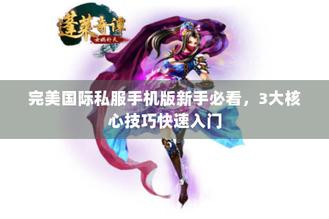 完美国际私服手机版新手必看，3大核心技巧快速入门