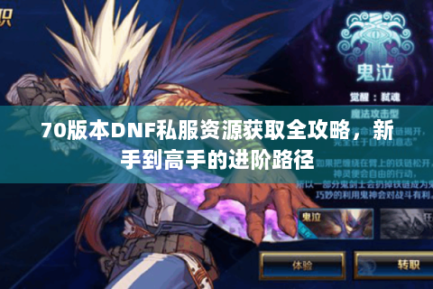 70版本DNF私服资源获取全攻略，新手到高手的进阶路径