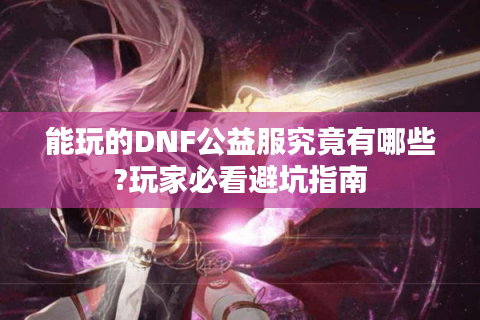 能玩的DNF公益服究竟有哪些?玩家必看避坑指南