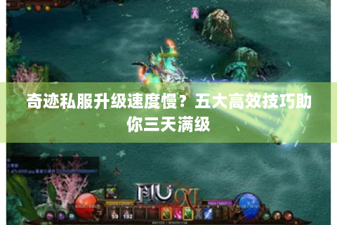 奇迹私服升级速度慢？五大高效技巧助你三天满级
