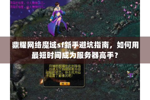 鼎耀网络魔域sf新手避坑指南，如何用最短时间成为服务器高手？