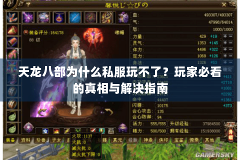 天龙八部为什么私服玩不了？玩家必看的真相与解决指南