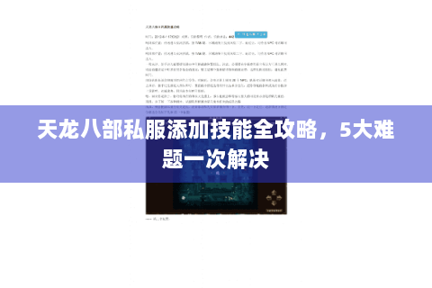 天龙八部私服添加技能全攻略，5大难题一次解决