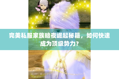 完美私服家族暗夜崛起秘籍，如何快速成为顶级势力？