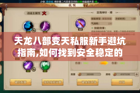 天龙八部变天私服新手避坑指南,如何找到安全稳定的游戏入口?