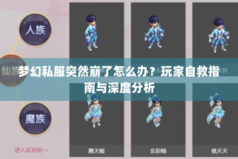 梦幻私服突然崩了怎么办？玩家自救指南与深度分析