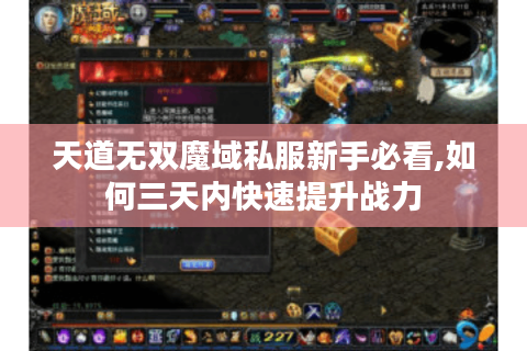 天道无双魔域私服新手必看,如何三天内快速提升战力