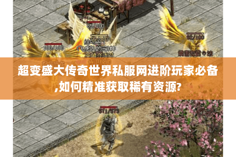 超变盛大传奇世界私服网进阶玩家必备,如何精准获取稀有资源?