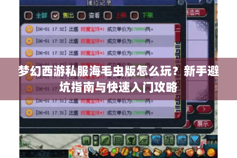梦幻西游私服海毛虫版怎么玩？新手避坑指南与快速入门攻略