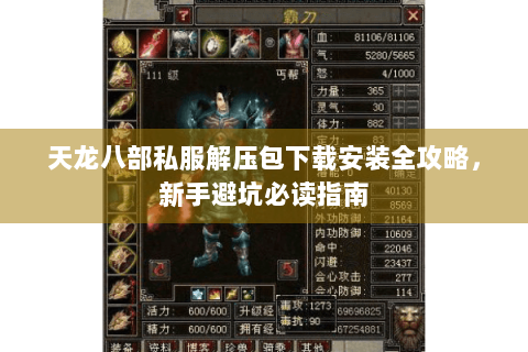 天龙八部私服解压包下载安装全攻略，新手避坑必读指南