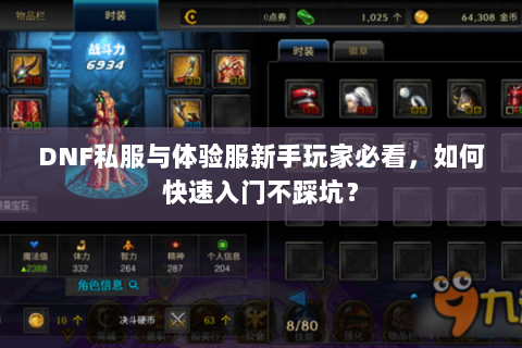 DNF私服与体验服新手玩家必看，如何快速入门不踩坑？