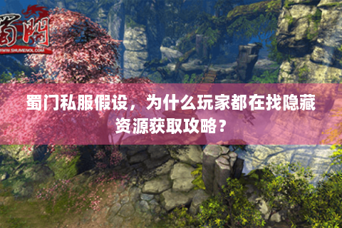 蜀门私服假设，为什么玩家都在找隐藏资源获取攻略？
