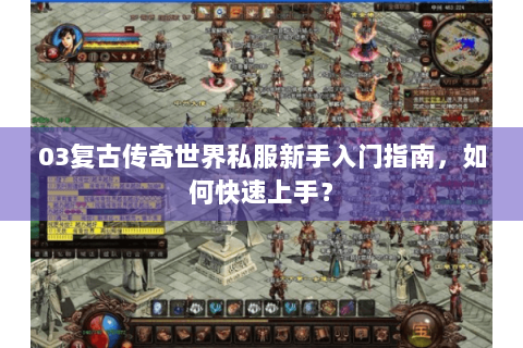 03复古传奇世界私服新手入门指南，如何快速上手？