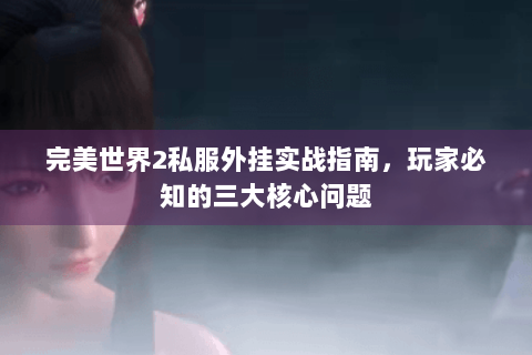 完美世界2私服外挂实战指南，玩家必知的三大核心问题