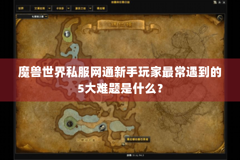 魔兽世界私服网通新手玩家最常遇到的5大难题是什么？