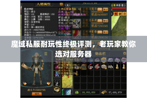 魔域私服耐玩性终极评测，老玩家教你选对服务器