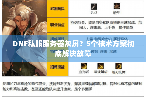 DNF私服服务器灰屏？5个技术方案彻底解决故障