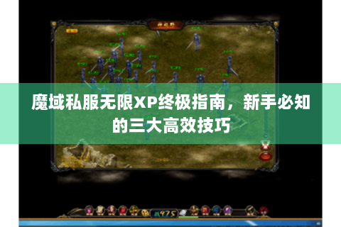 魔域私服无限XP终极指南，新手必知的三大高效技巧