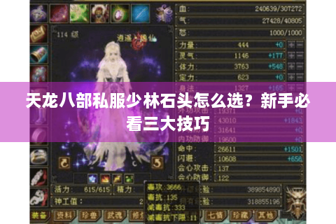 天龙八部私服少林石头怎么选？新手必看三大技巧