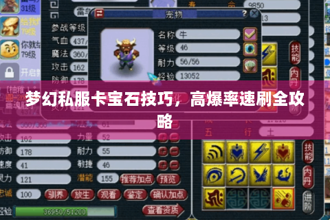 梦幻私服卡宝石技巧，高爆率速刷全攻略