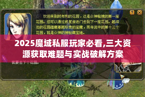 2025魔域私服玩家必看,三大资源获取难题与实战破解方案