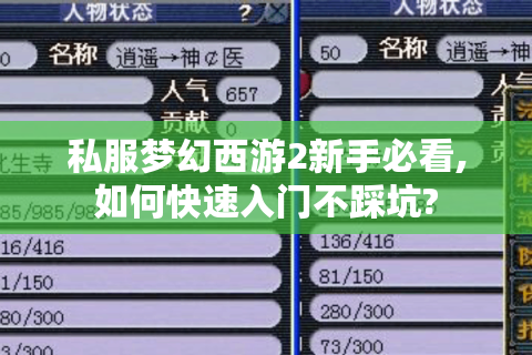 私服梦幻西游2新手必看,如何快速入门不踩坑?