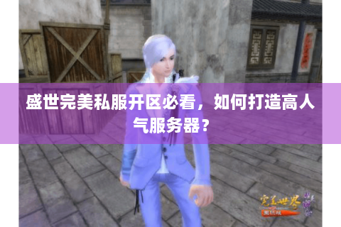 盛世完美私服开区必看，如何打造高人气服务器？