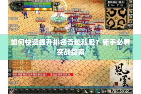 如何快速提升排名奇迹私服？新手必看实战指南