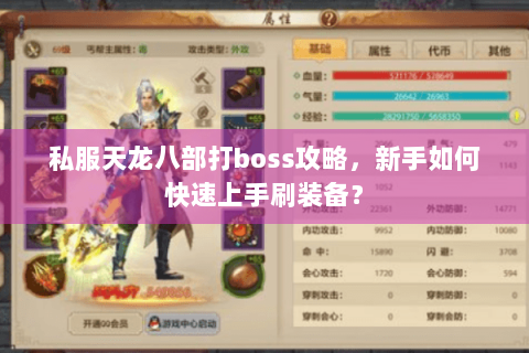 私服天龙八部打boss攻略，新手如何快速上手刷装备？