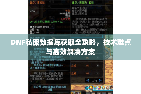 DNF私服数据库获取全攻略，技术难点与高效解决方案