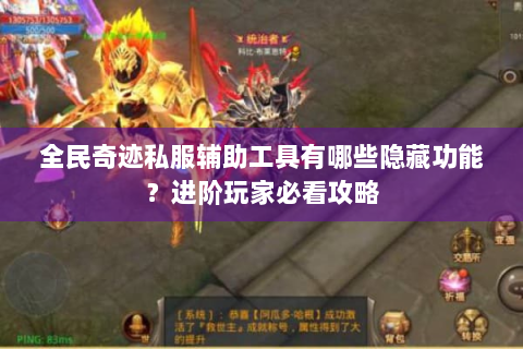 全民奇迹私服辅助工具有哪些隐藏功能？进阶玩家必看攻略